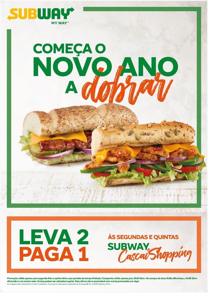 Subway® CascaiShopping está a oferecer subs