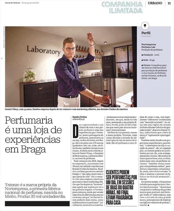 Daniel Vilaça CEO da @nortempresaperfumelab em entrevista, hoje no @jornaldenoticias 