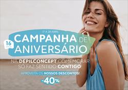 DepilConcept celebra aniversário com 40% de desconto