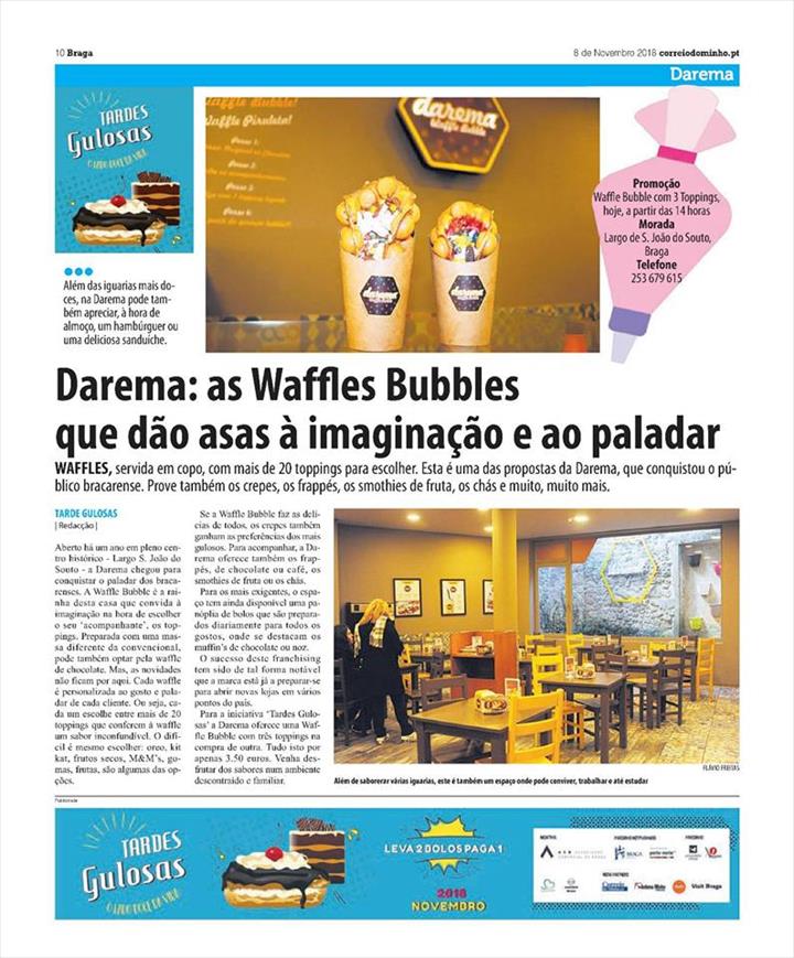 Waffles Bubbles dão asas à imaginação e ao paladar!