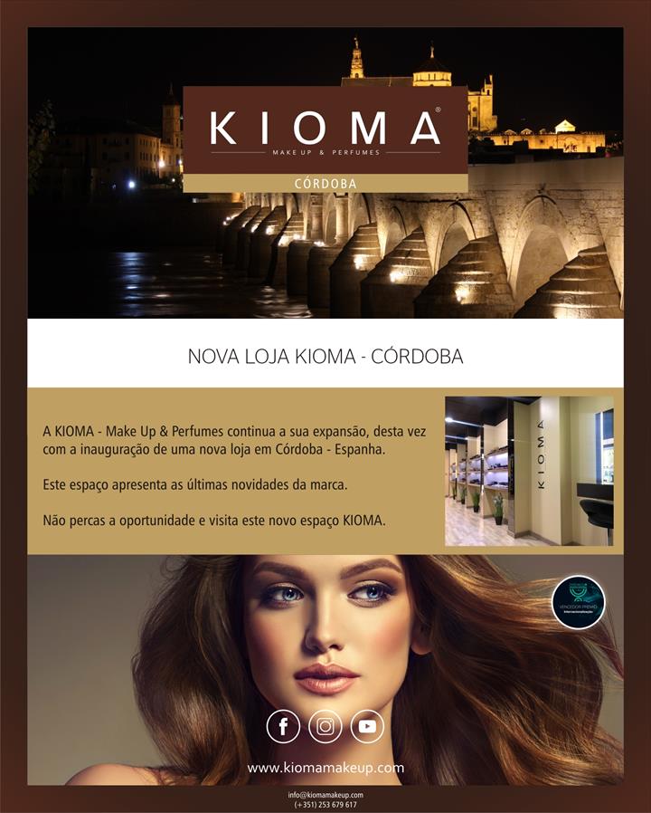 A KIOMA - Make Up & Perfumes continua a sua expansão, desta vez com a inauguração de uma nova loja em Córdoba - Espanha.