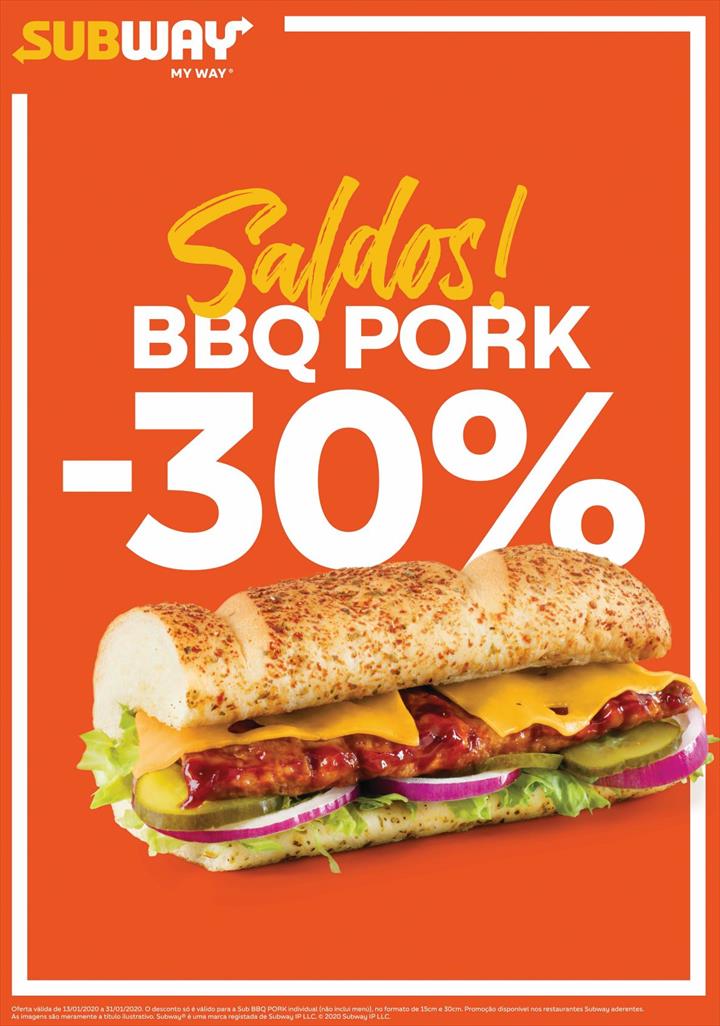 SALDOS CHEGAM À SUBWAY®