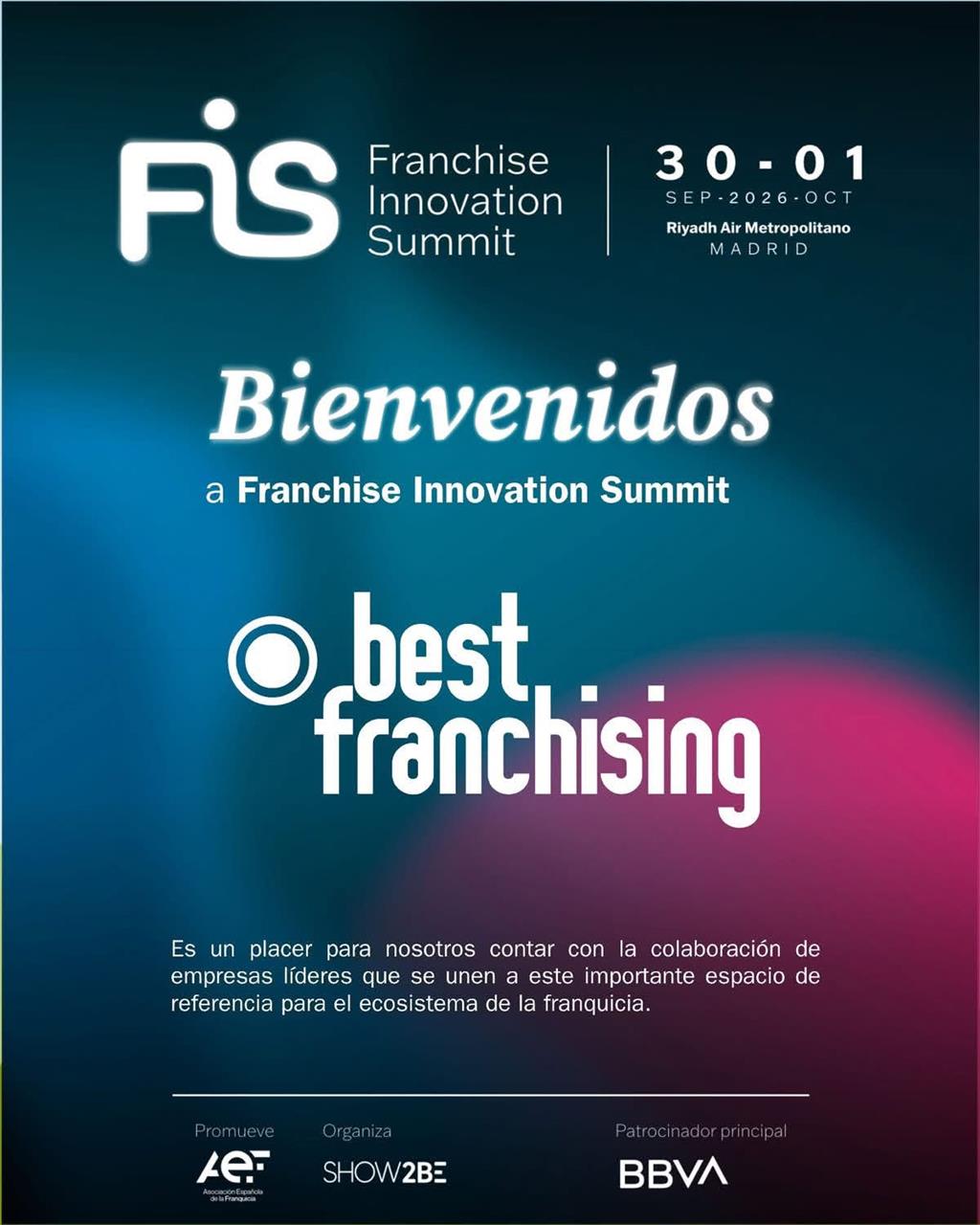 Bestfranchising junta-se ao FIS 2026 como novo expositor