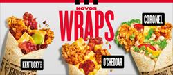 OS ICÓNICOS BURGERS KFC CHEGARAM EM FORMA DE WRAPS - KENTUCKY BBQ, O CHEDDAR E CORONEL